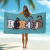 Cute Cartoon Kittens Beach Towel Patterned Sunscreen And Windproof Suitable For Swimming Pool Camping Travel Blanket