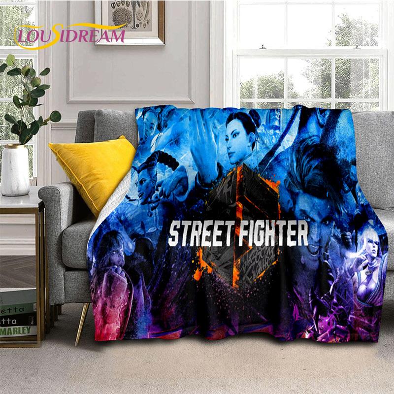Lastest Retro Game Street Fighter SF Soft Blankets,Keep Warm Throw Blanket Comfortable Blanket for Picnic Beds Sofa Home Bedroom