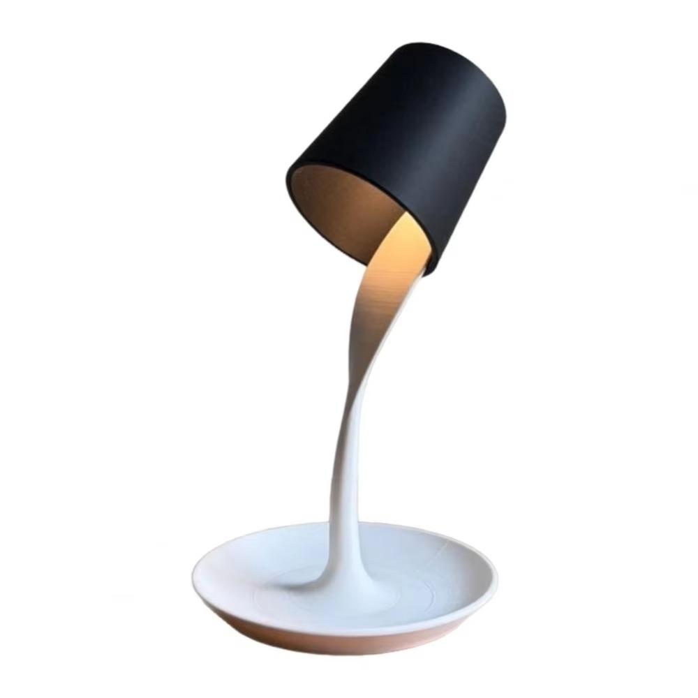 

LED Cordless Table Lamp Decorative Bedside Table Lamp Desk Lamp with Tray Living Room чёрный