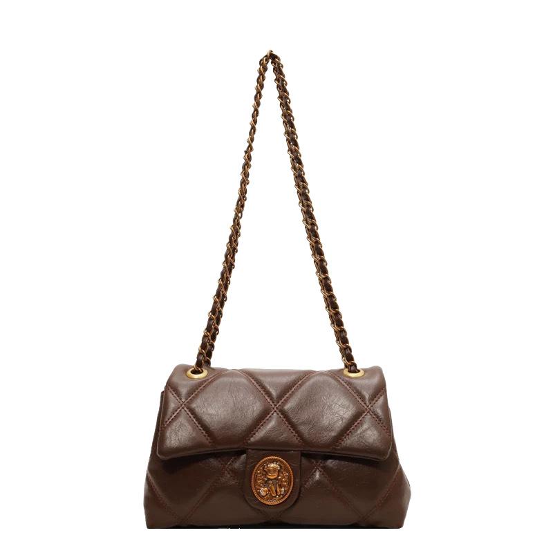 Bag Women'S New Diamond Small Fragrant Wind Strip Commuter Messenger Bag Large Capacity High-End Fashion Armpit Bag