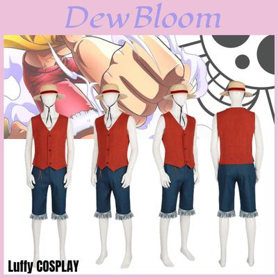 One Piece Luffy Real-life Movie Costume For Men Pirate King Wano Kingdom Cosplay