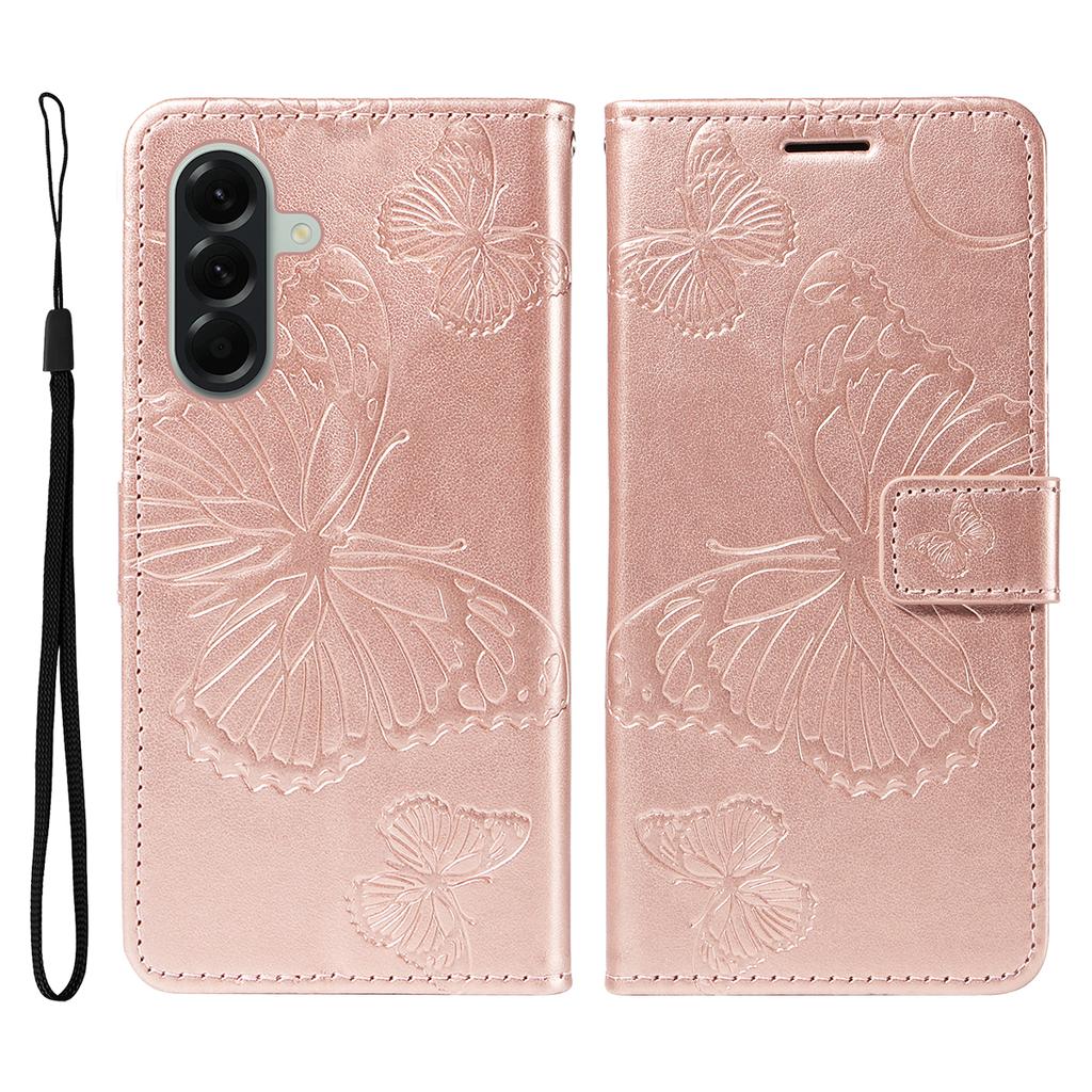 For Samsung Galaxy A57 5G Wallet Case Floral Butterfly Imprinted Leather Phone Cover Stand