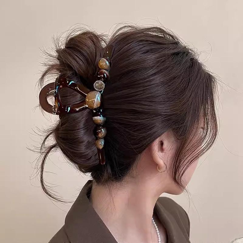 Akrylowy Maillard Vintage Koraliki Krzyżykowe Spinka do Włosów dla Kobiet Moda Nowy Trend Chwytak Dojeżdżający Klips Rekin Akcesoria do Włosów Impreza