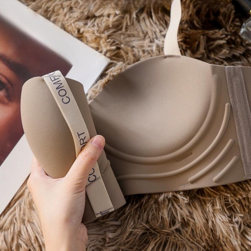 חזיית הדפסת אותיות חלקה ללא ברזלים חזיית נשים נוחה ומאספת תחתונים סקסיים מתכווננים