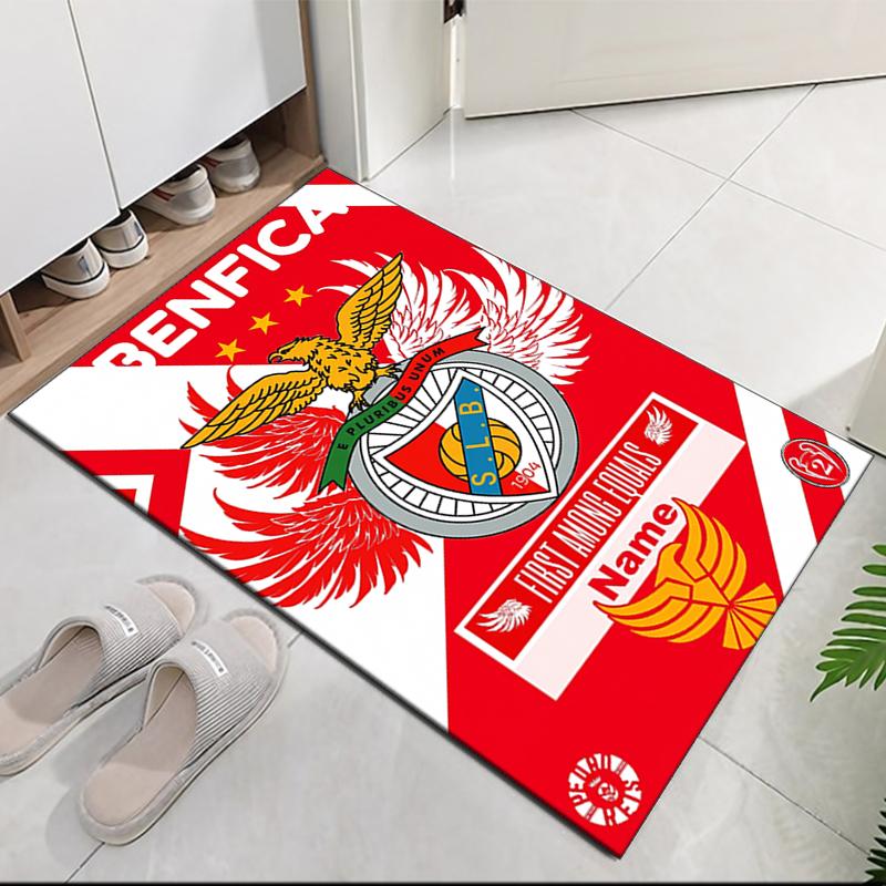 Custom Name Benfica Printed Carpet Rug For Office Chair Living Room Bedroom Kitchen Room Decor Gifts