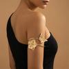 Fashion Gold Color Metal Flower Cuff Bracelet for Women Elegant Butterfly Leaves Adjustable Bangles Female Wedding Party Jewelry