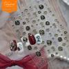 Tomoni & Moshil Vintage Rose Gilded Nail Art Stickers - High-End Exquisite Ornament Design.