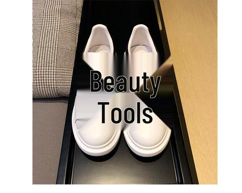 2024 Unisex PU-Leder-Sneakers: Dicke Sohle, Höhengewinn, Vielseitiger Stil