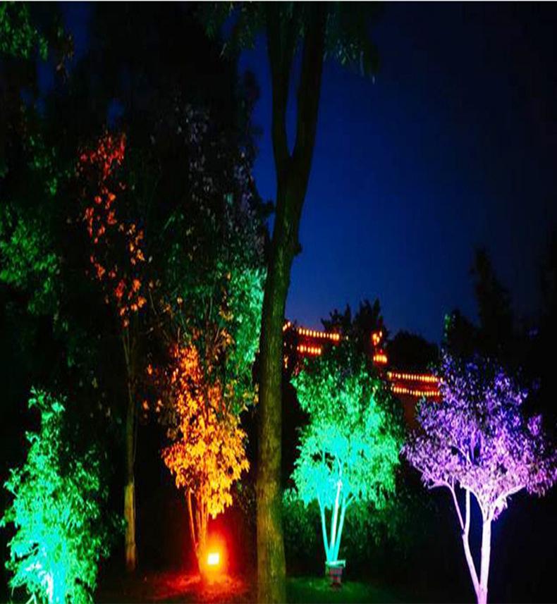 Seven-Color RGB LED Waterproof Floodlight for Landscape and Courtyard Lighting