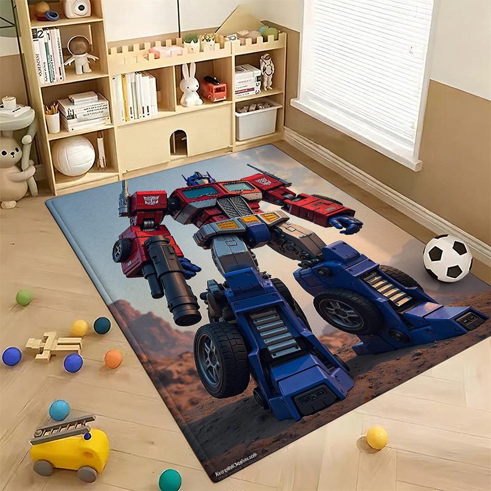 Bumblebee Battle Armor Rectangular Rug Durable Easyclean Carpet For Hallway Balcony Study Home Party Decor Halloween Gift