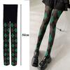 Collant Calze Lingerie a Quadri Retrò Stile Giapponese Jk Collant Leggings Morbidi Sexy Autocalzanti Coscia Donna
