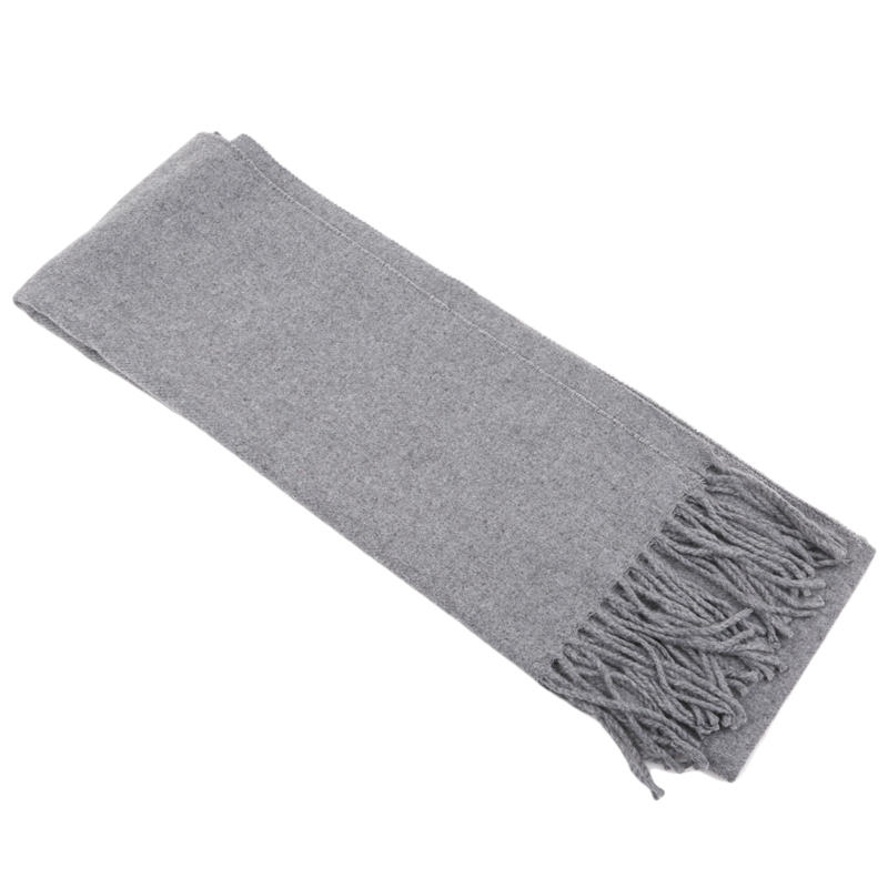 Women Elegant Windproof Shawl Winter Lengthened Thickened Imitation Cashmere Solid Color Scarf