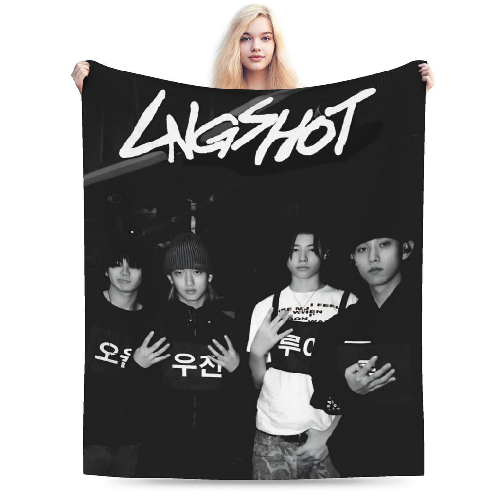 Super Soft Kpop Group Lngshot Throw Blanket Premium Flannel Fleece Lightweight Bed Blanket Super Cozy Blankets All Season Use