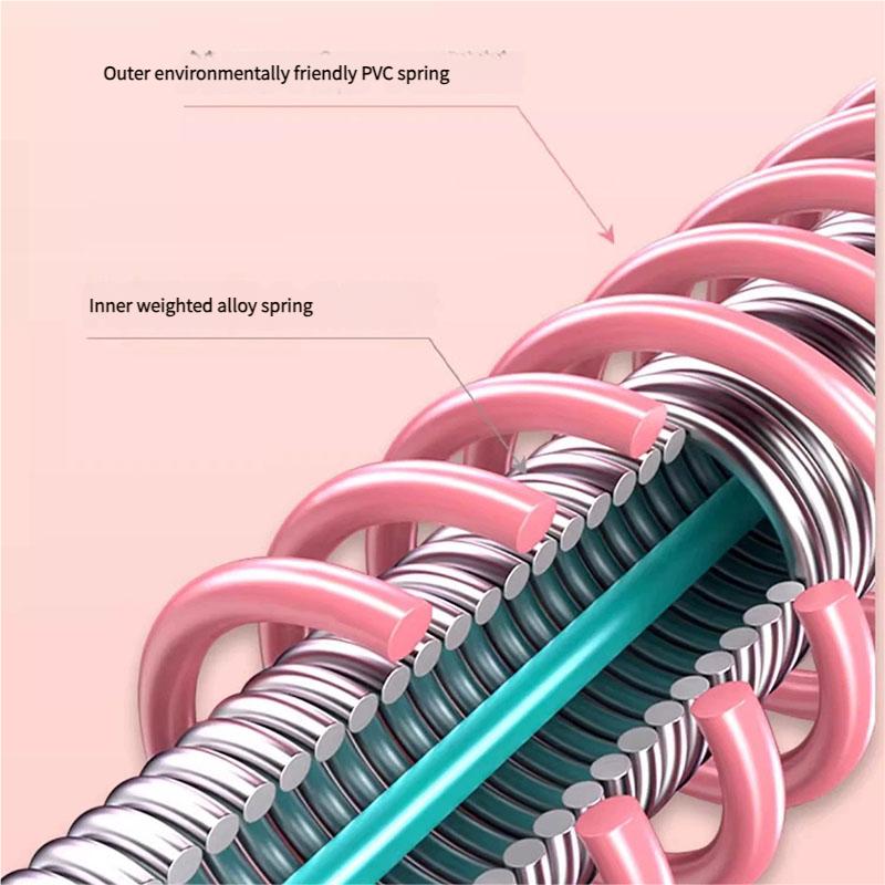 Weighted Hula Hoop for Women Waist Slimming Flexible Spring Coil Design Low Impact Abdominal Exercise Toning Fitness Home Workout Equipment