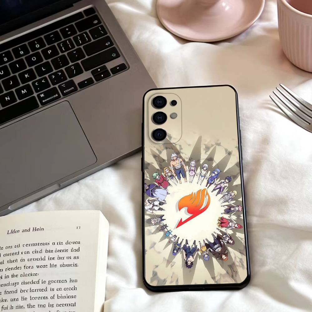 F-Fairy Comics TailS Anime Phone Case For Samsung S25,24,23,22,30,21,10,9,Ultra,Plus,Lite,FE,4,5 G Soft Black Case