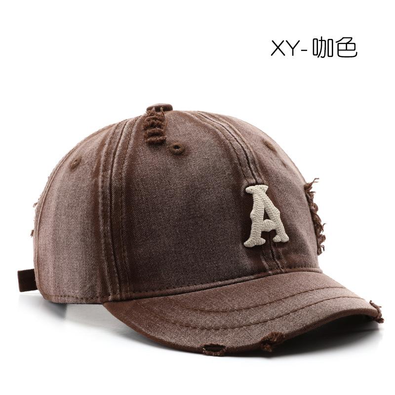 Spring and Autumn Personality Washing Alphabet Embroidery Cap Outdoor Travel Sunscreen Baseball Cap
