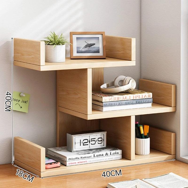 Bookcase Desktop Desk Storage and Storage Rack Household Desk Small Bookshelf Bedroom Office Multi-layer Simple Shelf