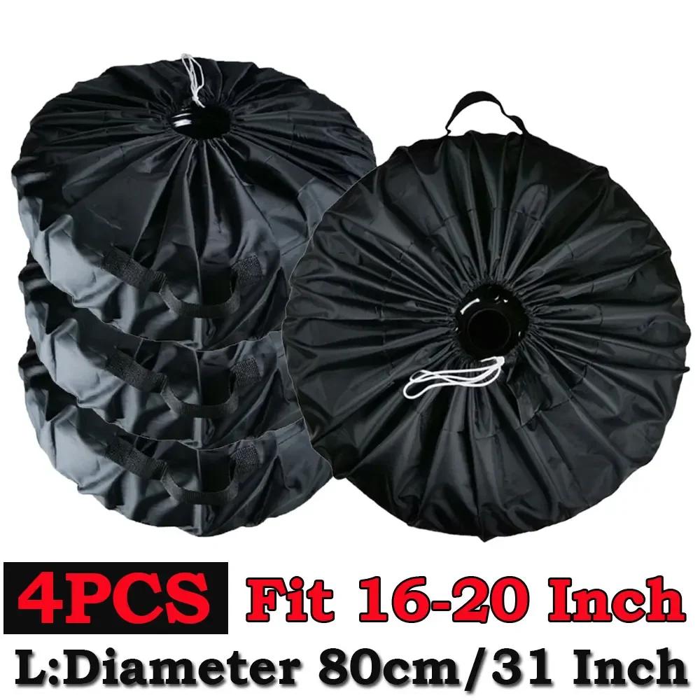 Universal 4PCS Car Tire Cover Case Car Spare Tire Cover Storage Bag Wheel Tire Cover Portable Tyre Accessories Wheel Protector