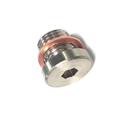 O2 Sensor Exhaust Cap Stainless Steel M12x1.25 Oxygen Wideband Bung Plug Hex for Head Suitable for Universal Motorcycle