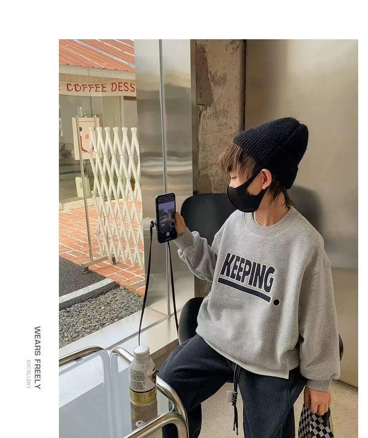 Trendige Sweatshirts für Jungen: 2023 Frühling & Herbst Langarm-Oberteile für Kinder