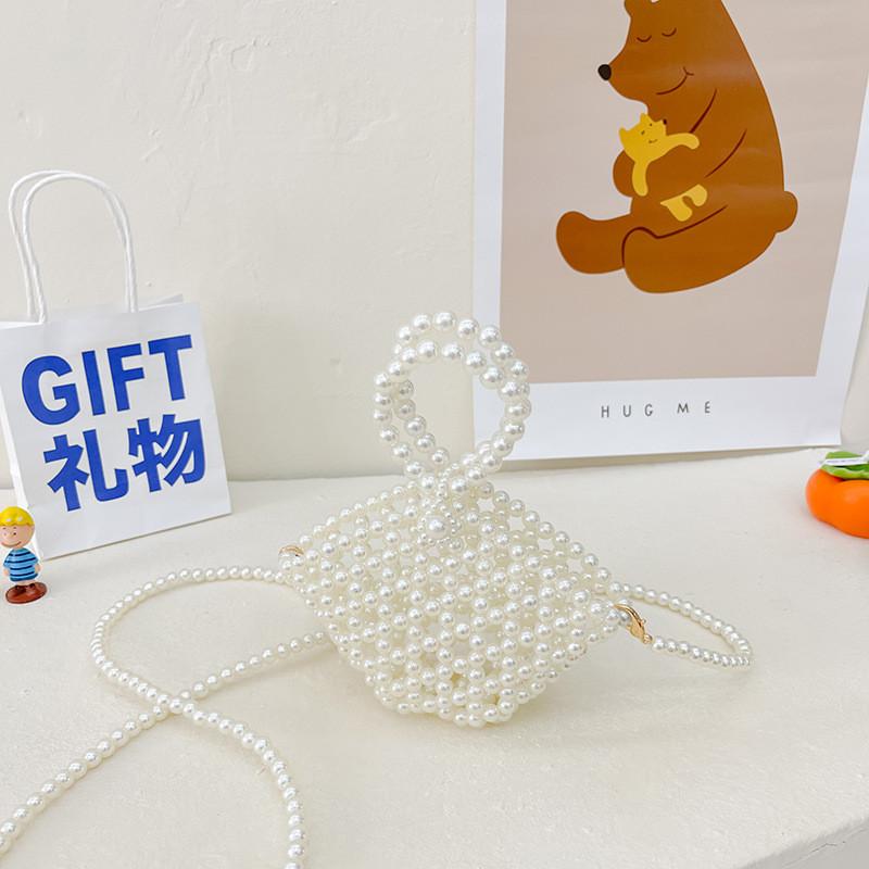 

Modern Trendy Beaded Handbag For Kids Breathable Durable Mini Tote Bag For Babies Small No Strap