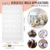 FUNSHOWCASE Silicone Molds, Cylinder Shape, for Chocolate Desserts, Cake, Jelly, and Mousse, Set of 2 (24 Cavities + 35 Cavities)