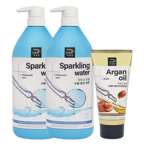 mise en scène Hair & Scalp Hydro Booster Shampoo 800g x2 + Treatment 300g