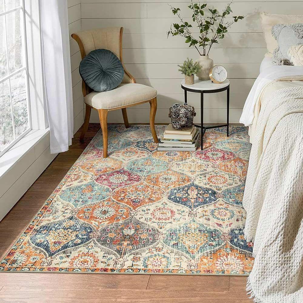

Non-slip Floor Mat Absorbent Door Gasket Portable Flower Carpet for Living Room Tea Table Bedside 8