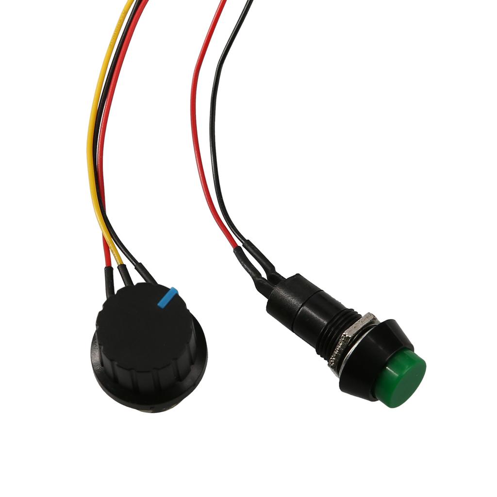 Panou de control al vitezei motorului KKmoon DC6-60V 12V 24V 36V 48V 0-30A PWM cu comutator Start&Stop