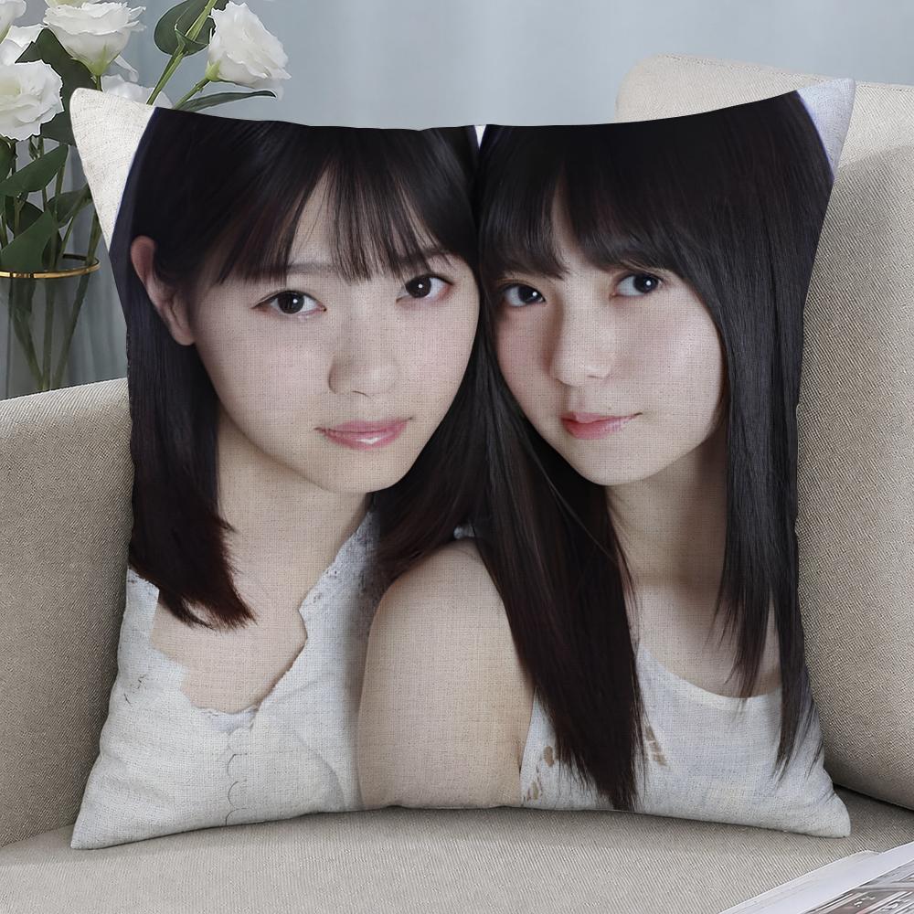 Idol Nogizaka Cushion Cover Cushion Covers Natural Linen Breathable Sofa Bedroom Decor Pillowcase