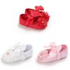 Prinzessinnen-Schuhe für Mädchen mit Blumen- und Schleifenverzierungen für Kleinkinder zum Laufen 0-6 Monate