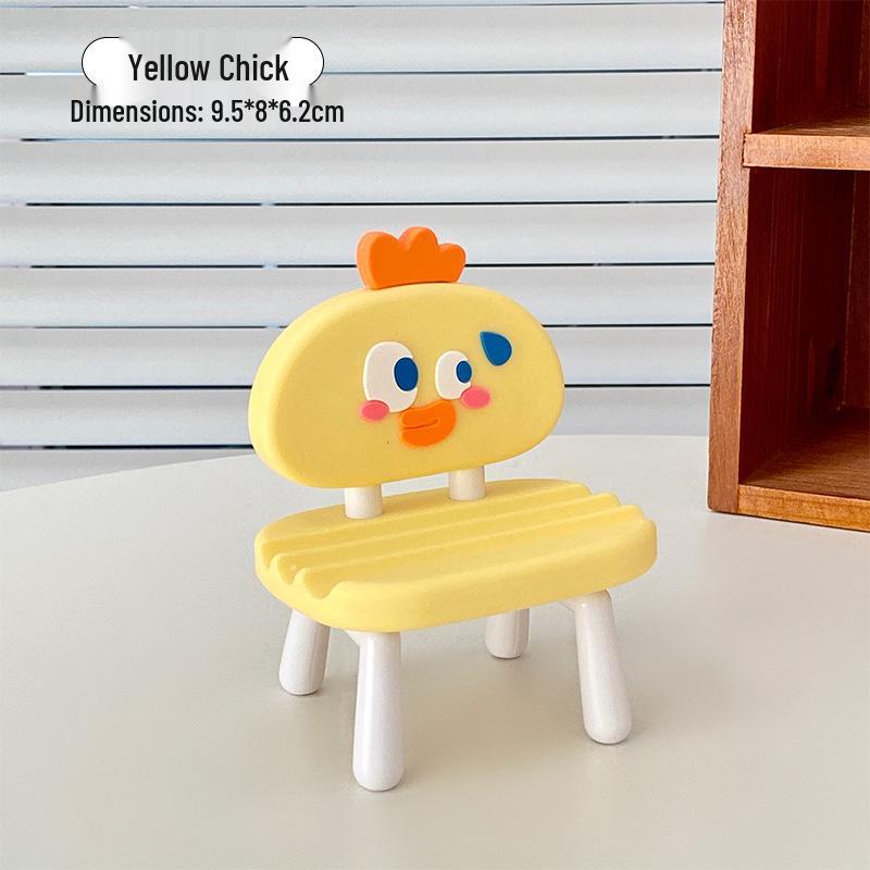 Cute Phone Holder: Creative Soft Rubber Bedside Chair for Watching