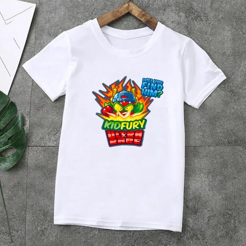 Summer Fashion Unisex T-shirt Cute Los Super Zings Series 4 Cartoon Kids T-Shirts Short Sleeve Print Boys Girls Tops