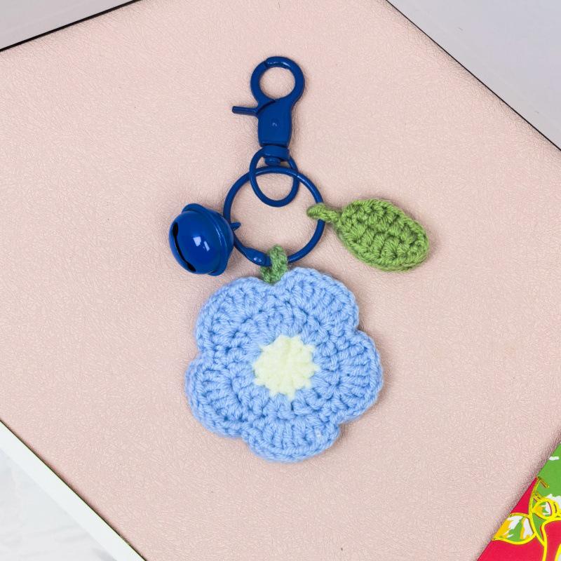 Handwoven Flower Keychain Ring - INS Style, Perfect for Bags and Teacher's Day Gifts