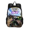 Monster Jam Round Front Bag Backpack Cartoon Print New Trendy Student School Best Campus Companion Birthday Gift