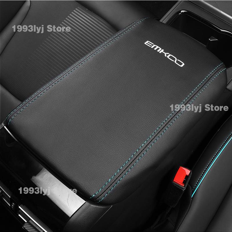 For Trumpchi GAC Emkoo Car Center Control Armrest Box Microfiber Leather Trim Cover Max Accessories