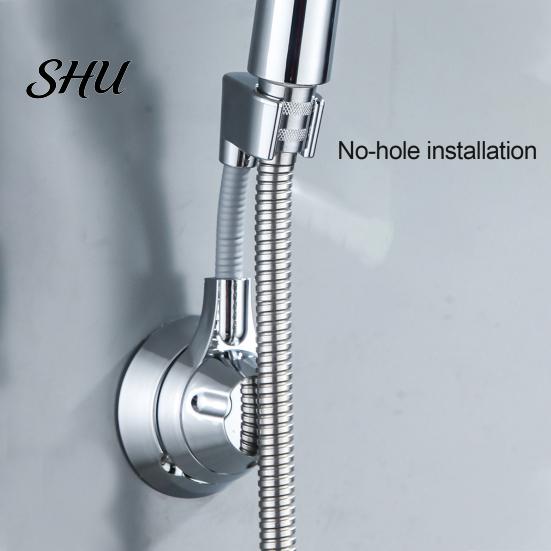 Adjustable Hand Shower Holder Easy Installation Waterproof Bracket Wall Mount Self-Adhesive for Home Lightweight Bathroom Accessory