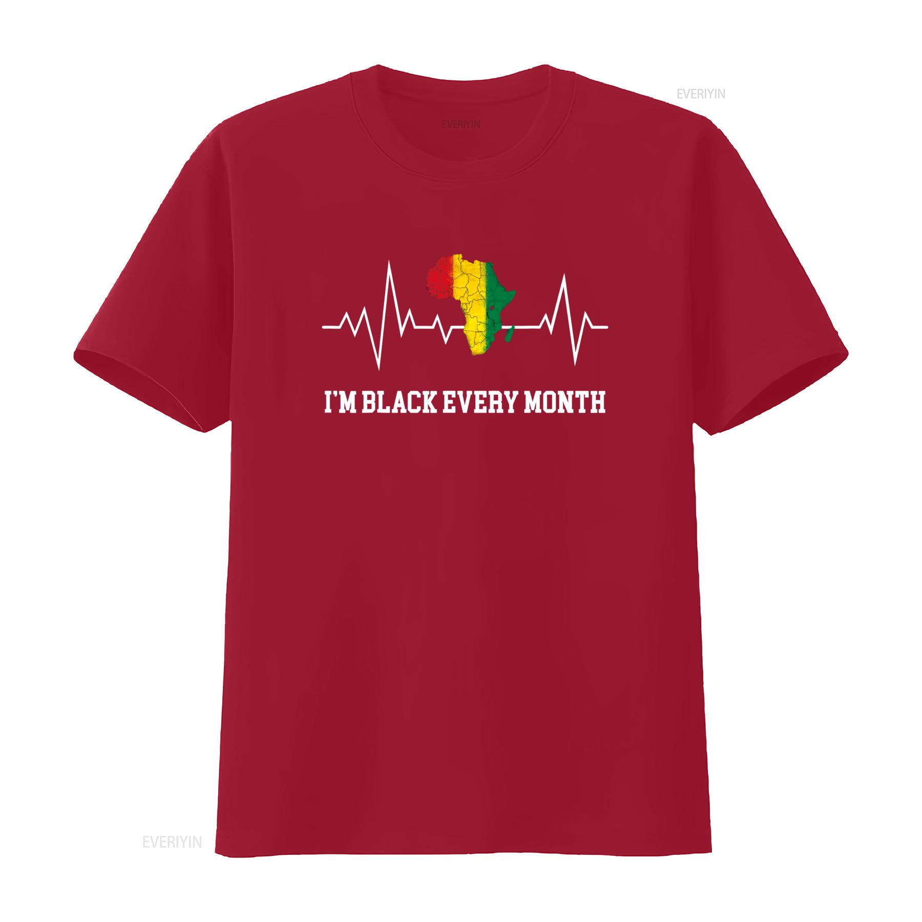 

Black History Month I m Every Heartbeat T Shirt vintage Washed homme Slightly Top For Everyday Wear designer clothes graphic S