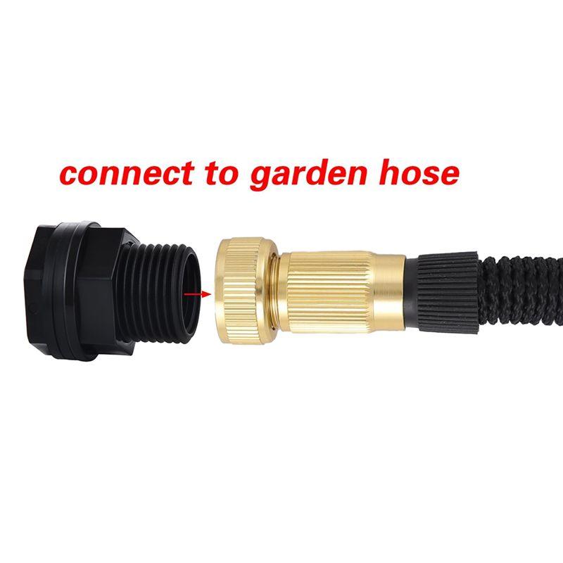 A74E-10Stk Schottenverschraubung, Gartenschlauchgewinde 3/4Zoll Außen GHTx1/2Zoll Innen NPT Doppelgewinde Schotten-Wasserbehälter-Verbinder