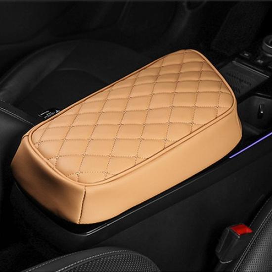 Brown Car Center Console Box Armrest Cushion Cover Mat Pad For Kia EV6 -2025