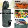 1 Bag Outdoor Compost Box, Reusable Garbage Bag, Self-Made Nutrient Soil Compost Bag, Kitchen Waste Collection Bag, Two-Way Zipp