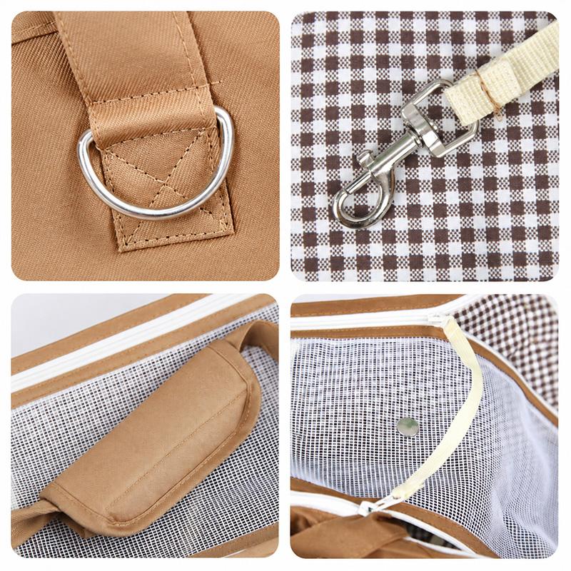 Portable Cat Shoulder Handbag Small Dog Puppy Travel Carry Bag Breathable Pet Tote Handbag for Outdoor Walking Trip