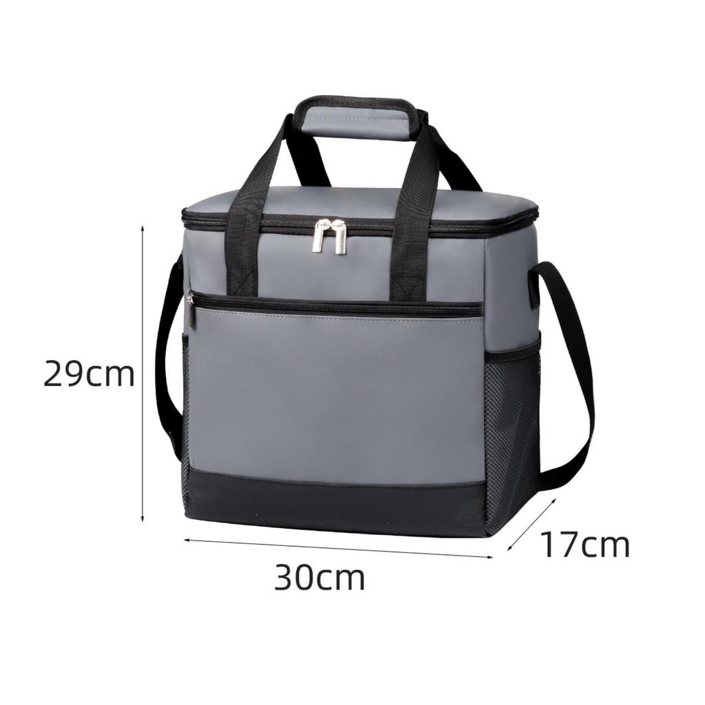HZT Cooler Box, 15L Large Capacity, Lightweight, Made of PEVA and Pearl Cotton, Keeps Food Cold or Hot for 24 Hours, Handheld Design, Ideal for