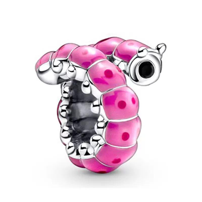 Pandora 2025 Bracciale in Lega con Perline Cuore Quadrifoglio Corona Gioielli Fai da Te