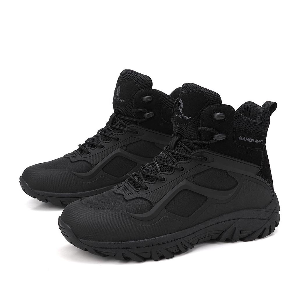 Hoch geschnittene, verschleißfeste taktische Kampfstiefel - Atmungsaktives Outdoor-Militär-Wander-Schuhwerk für Spezialeinheiten