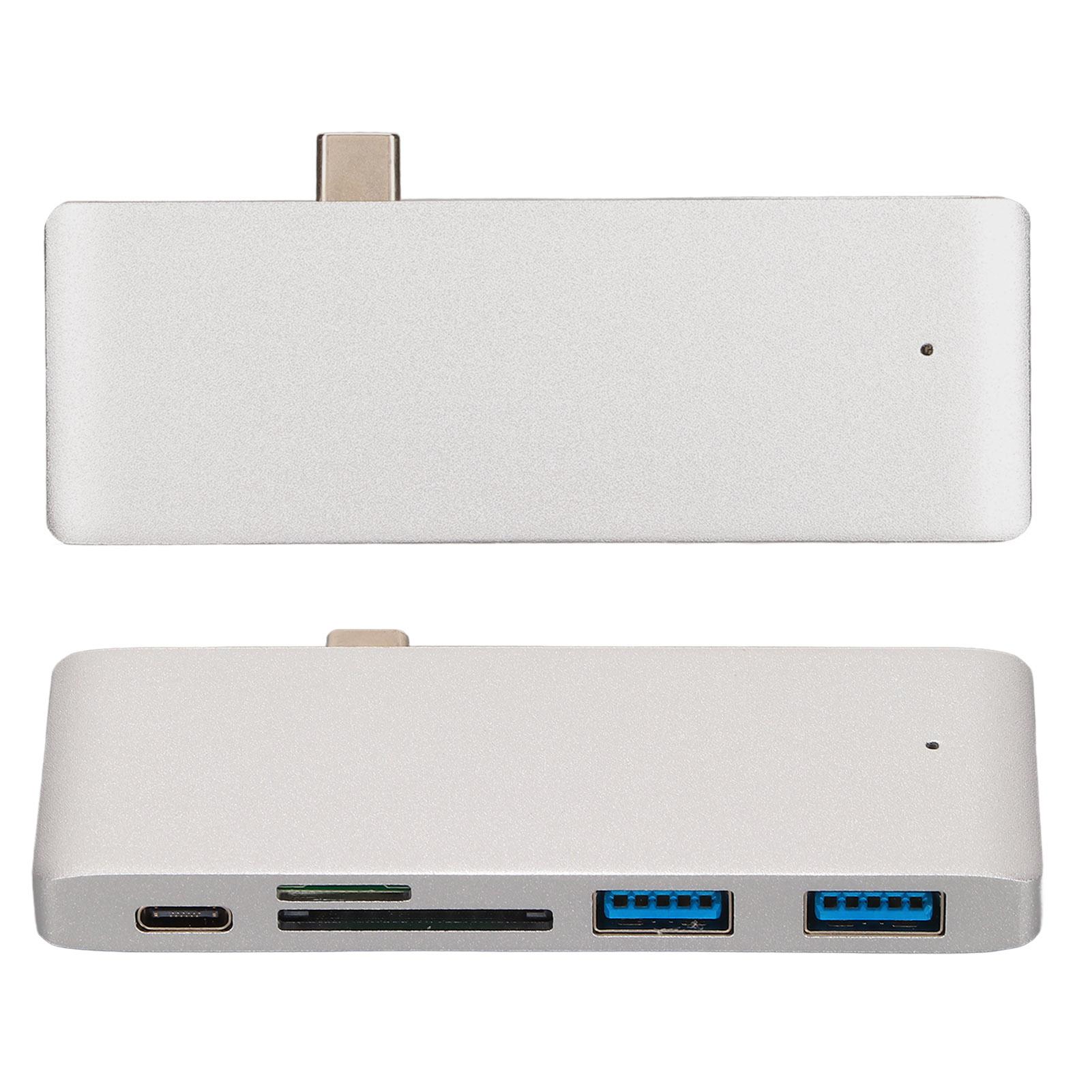 

Портативный USB-C хаб 5-в-1 с PD быстрой зарядкой и расширением портов, USB-C адаптер для MacBook, для планшетов