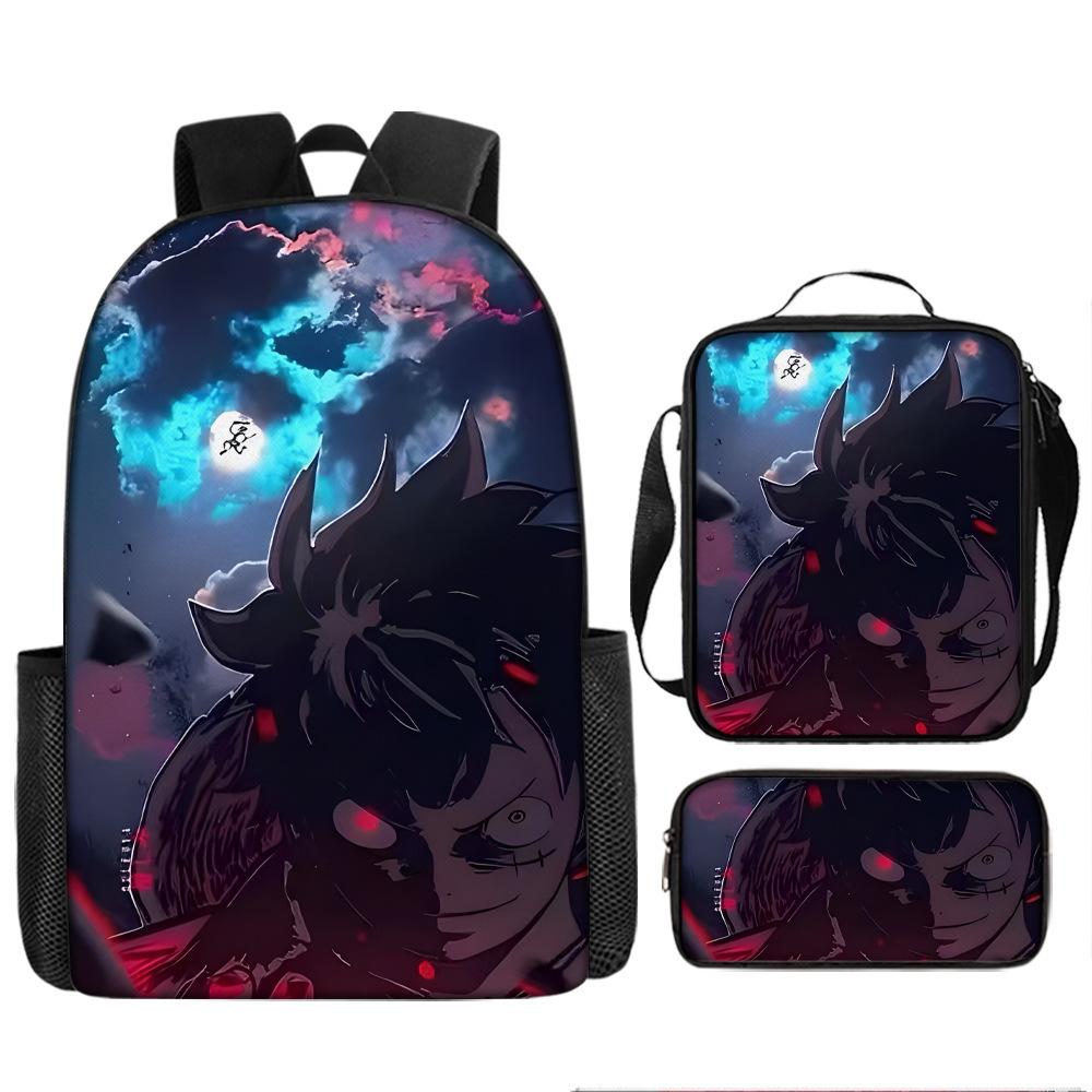 One Piece Luffy One Piece Schultasche Sauron Rucksack Schüler Nautischer König Rucksack Umhängetasche Federmäppchen Set