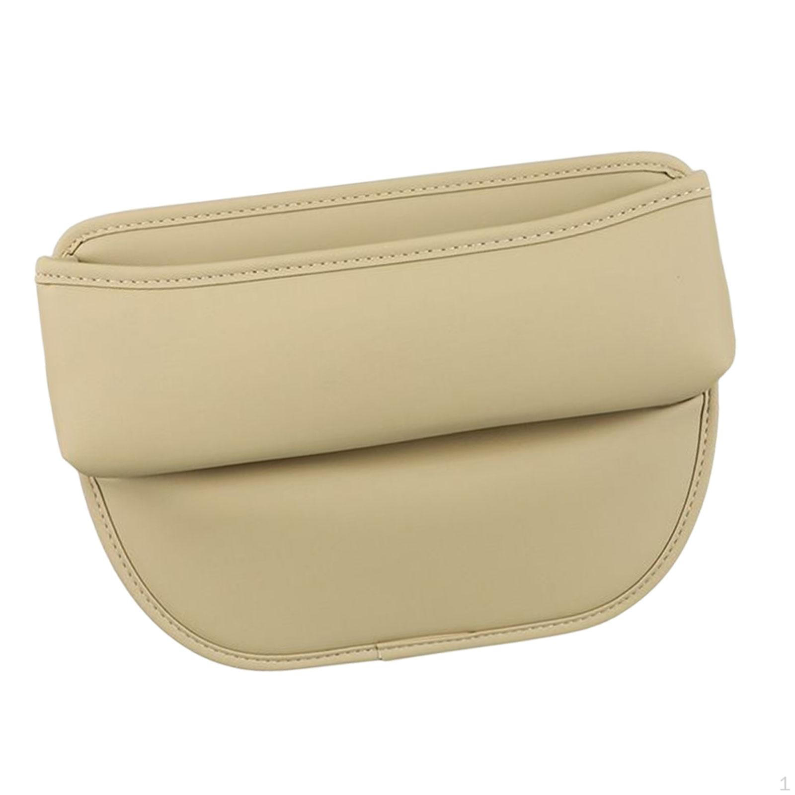 Car Seat Organizer Filler for Phone Keys Wallet Cards Beige
