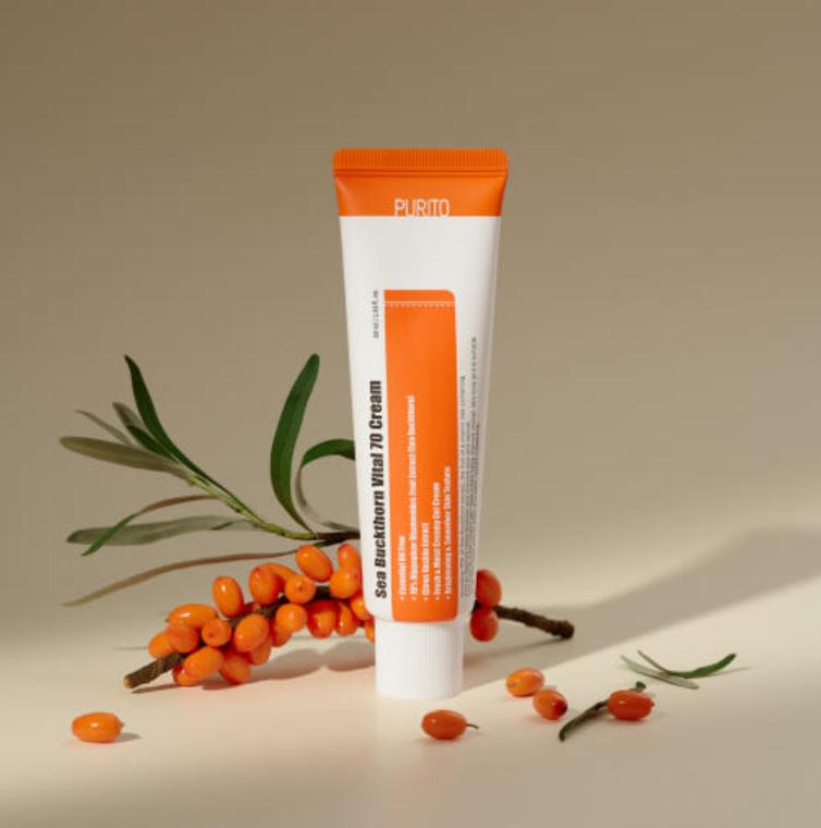 Purito Sanddorn Vital 70 Creme 50ml – Tief nährende Feuchtigkeitspflege mit Antioxidantien