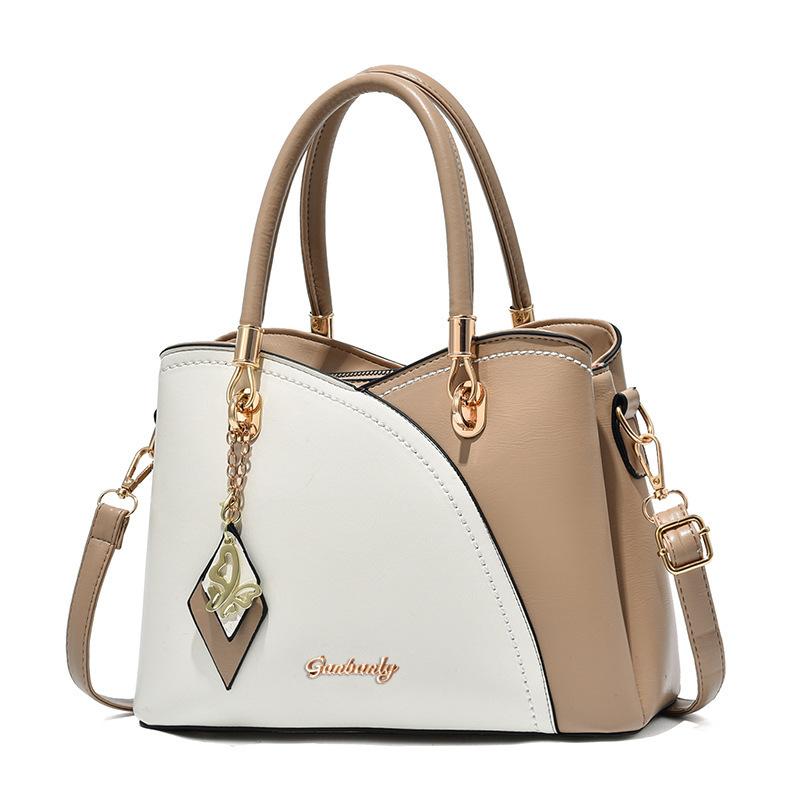 ag women's new fashion handbag large capacity plaid contrasting color women's bag shoulder messenger bag